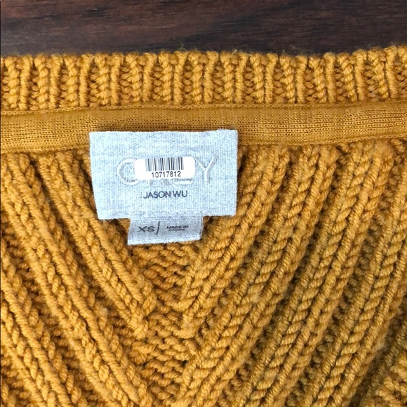Grey Jason Wu Mustard Wool Sweater XS - Picture 5 of 8